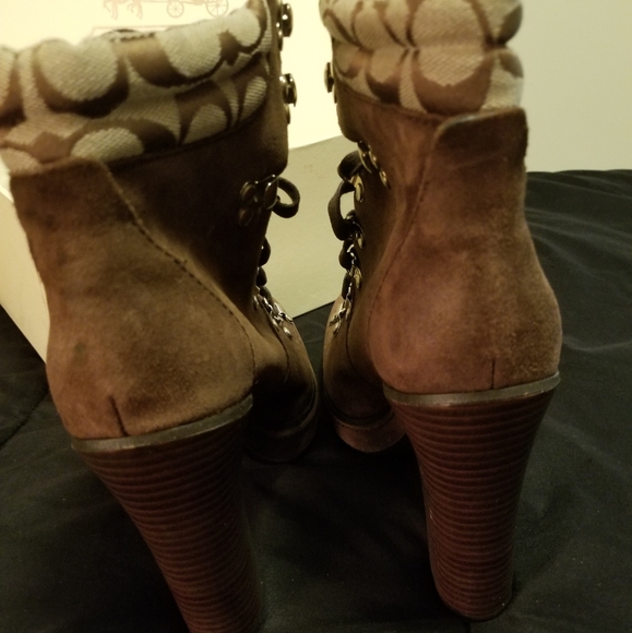 Vintage Coach Waxed Suede Boots - Picture 3 of 5